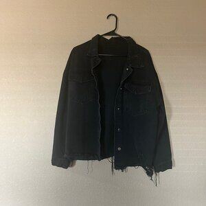 Black Denim Oversized Jacket